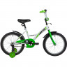 Велосипед 18 детский Novatrack Strike (2020) количество скоростей 1 рама сталь белый/зеленый