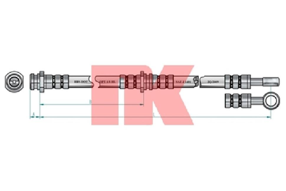 Шланг тормозной MITSUBISHI CARISMA 95-06/VOLVO S40/V40 95-04 п...