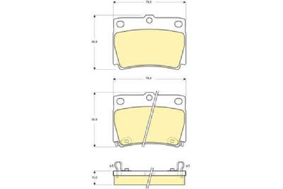 Колодки тормозные MITSUBISHI PAJERO SPORT/MONTERO SPORT 98>09 ...